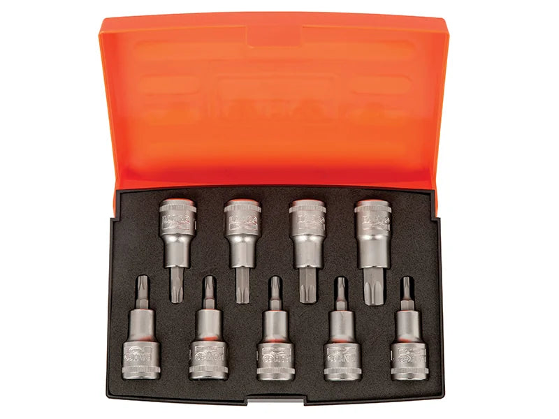 Bahco S9TORX 1/2in Drive Socket Set, 9 Piece - S9TORX