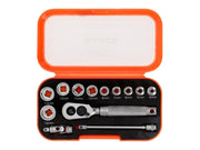 Bahco SBS13MC10.5 1/4in Drive Socket Set, 13 Piece - SBS13MC10.5