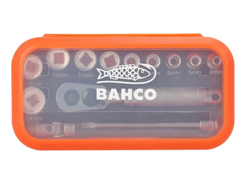 Bahco SBS13MC10.5 1/4in Drive Socket Set, 13 Piece - SBS13MC10.5