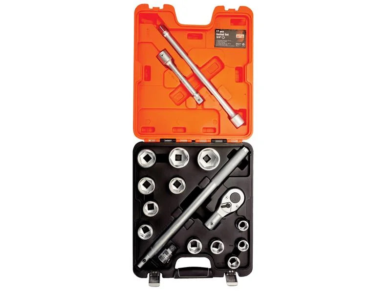 Bahco SLX17 3/4in Drive Socket Set, 17 Piece - SLX 17