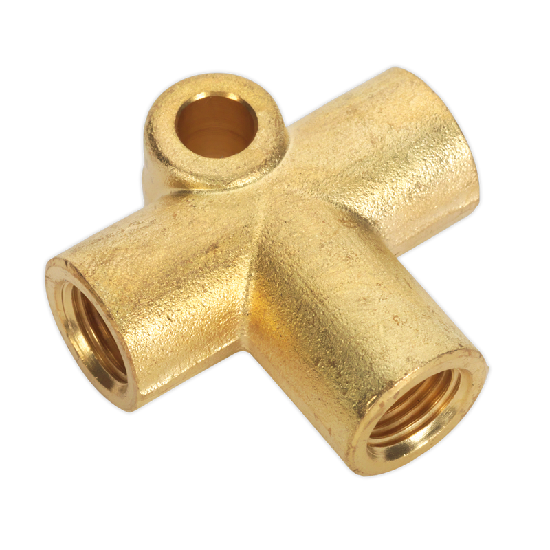 Sealey 3-Way Brake Tube Connector M10 x 1mm