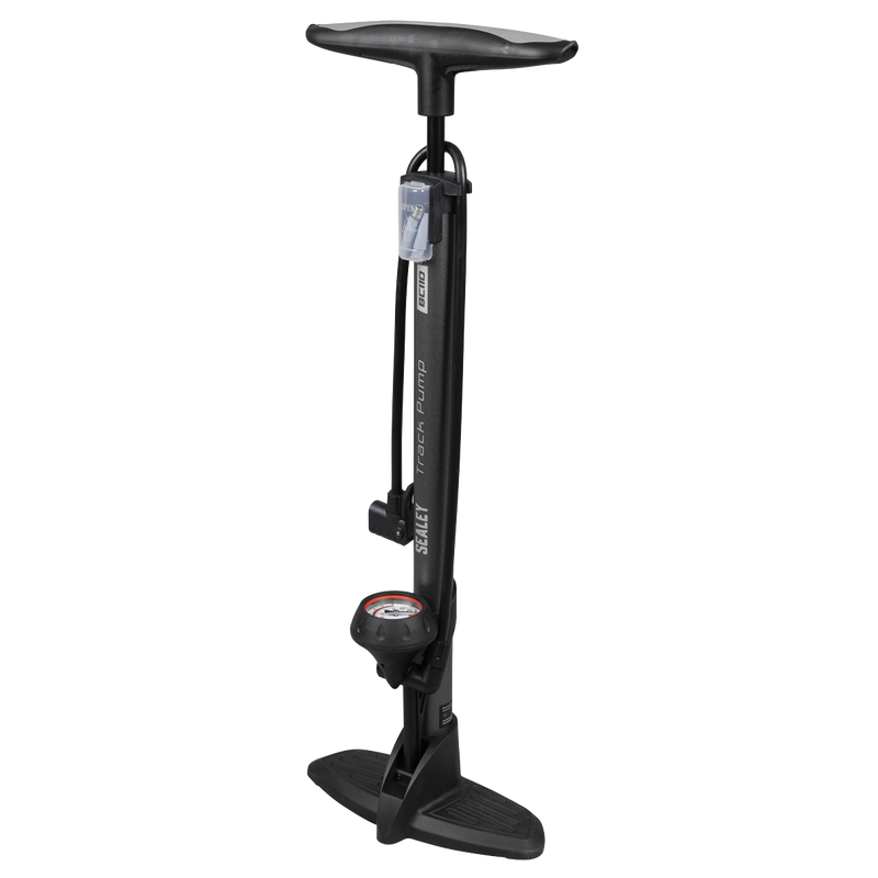 Sealey Track Pump BC110 with Dial Pressure Gauge 635mm