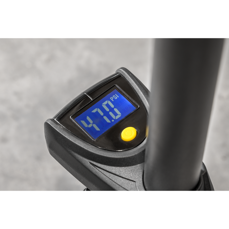 Sealey Track Pump with Digital Gauge 120psi