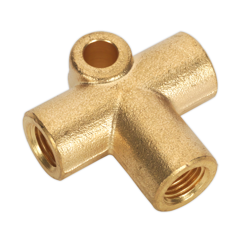 Sealey 3-Way Brake Tube Connector 3/8"UNF x 24tpi
