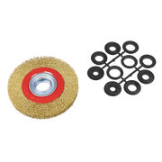 Sealey Wire Wheel 150mm Crimped Ø32mm Bore for Bench Grinders