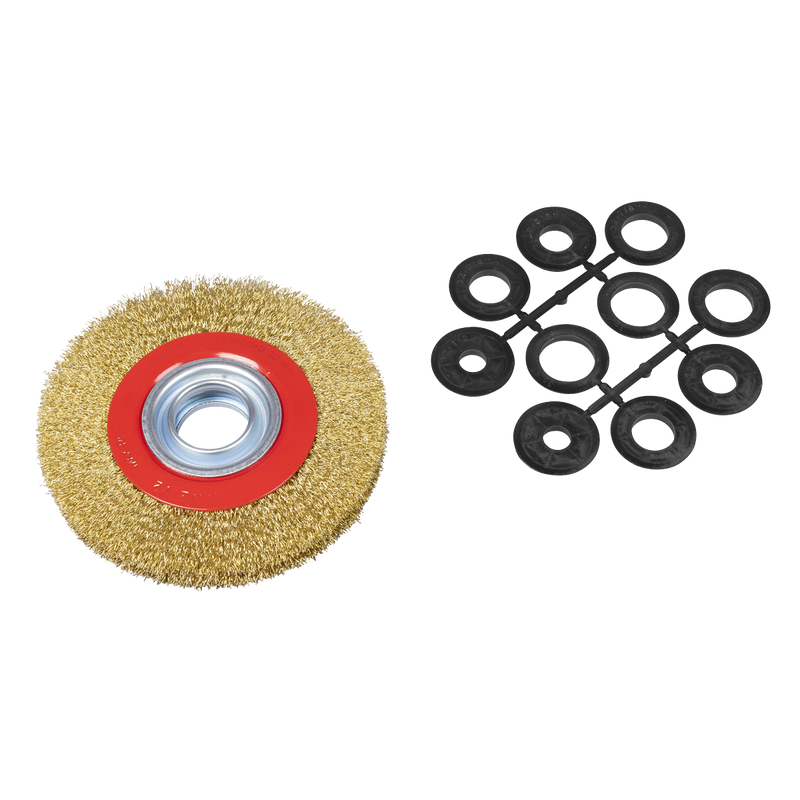 Sealey Wire Wheel 150mm Crimped Ø32mm Bore for Bench Grinders