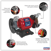 Sealey 150mm Bench Grinder with Wire Wheel 450W/230V