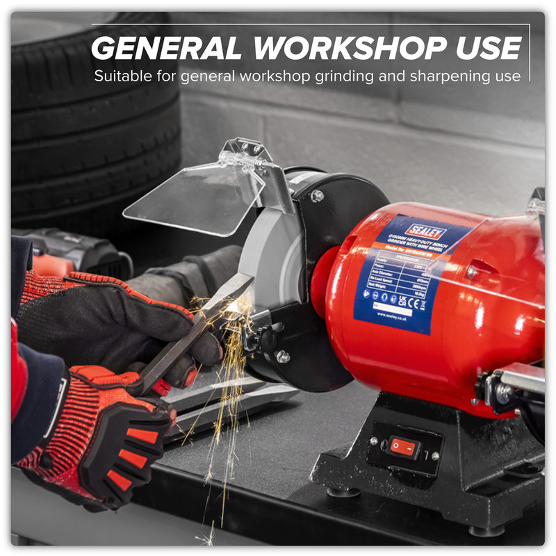 Sealey 150mm Bench Grinder with Wire Wheel 450W/230V