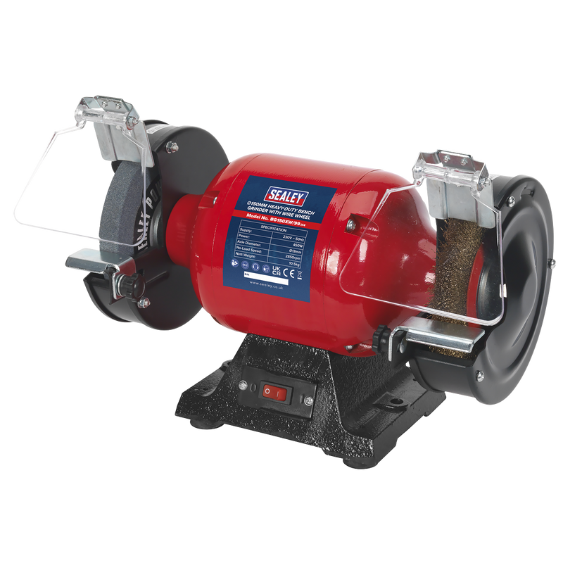 Sealey 150mm Bench Grinder with Wire Wheel 450W/230V