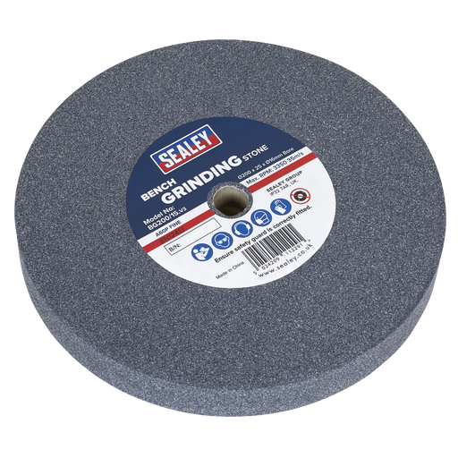Sealey Grinding Stone 200x25mm A60P Fine Ø16mm Bore