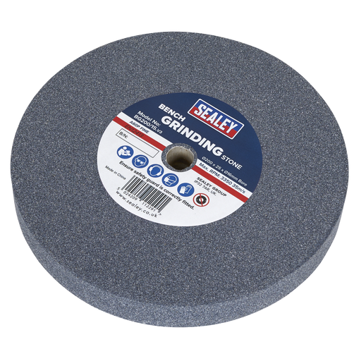Sealey Grinding Stone 200x25mm A60P Fine Ø16mm Bore