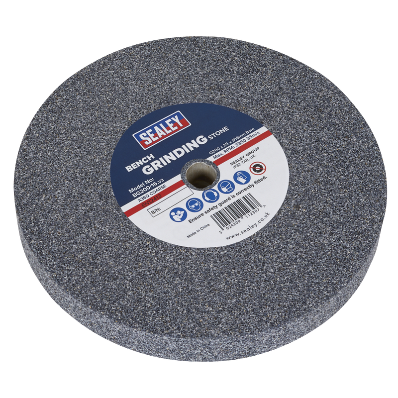 Sealey Grinding Stone 200x25mm A36Q Coarse Ø16mm Bore
