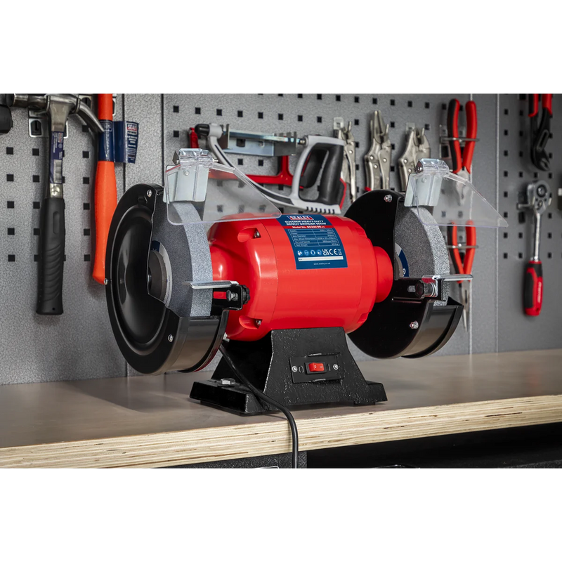 Sealey 200mm Heavy-Duty Bench Grinder 600W 230V