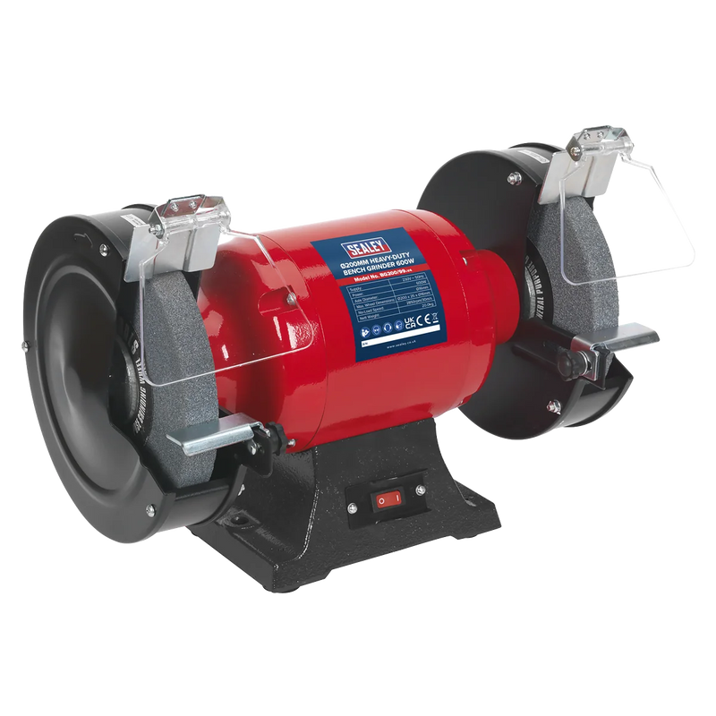Sealey 200mm Heavy-Duty Bench Grinder 600W 230V