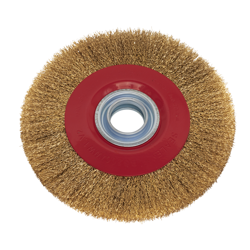 Sealey 200mm Crimped Wire Wheel 32mm Bore for Bench Grinders