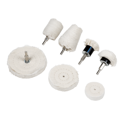 Sealey Polishing Wheel Set 8 Piece 6mm Shank Buffing Accessories