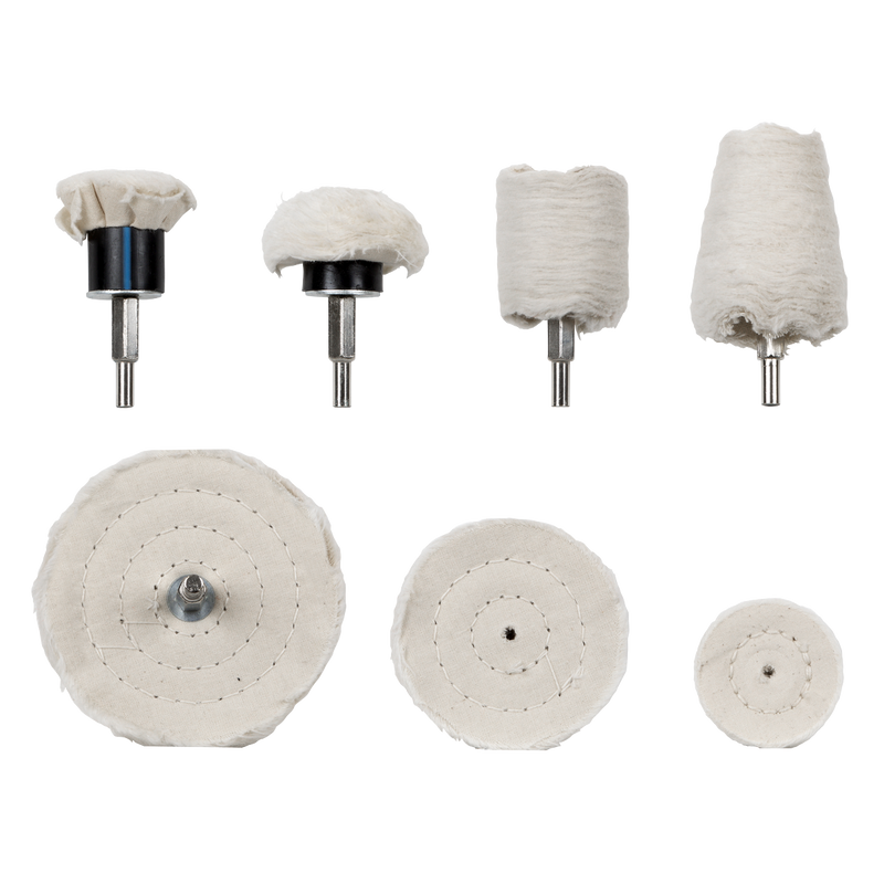Sealey Polishing Wheel Set 8 Piece 6mm Shank Buffing Accessories