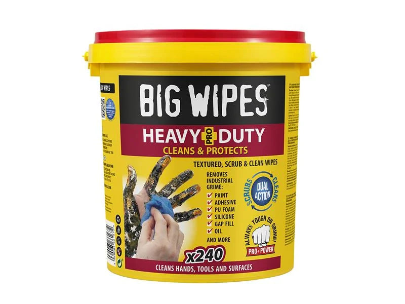 Big Wipes Heavy-Duty PRO+ Wipes Bucket of 240 - 2427 0000