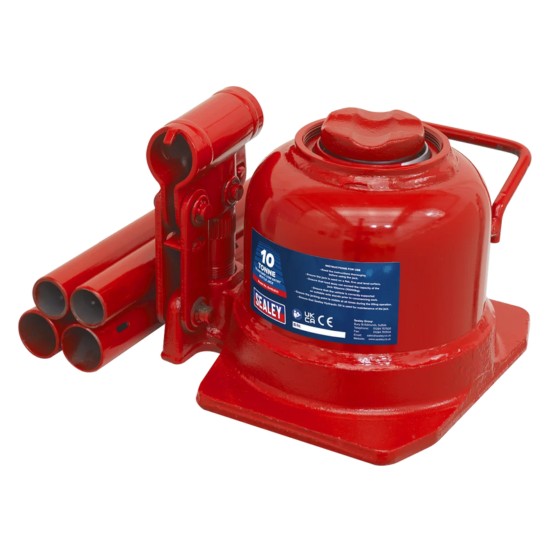 Sealey Low Profile Telescopic Bottle Jack 10 Tonne Capacity