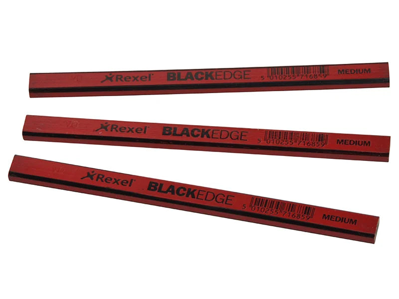 Blackedge Carpenter's Pencils - Red / Medium (Card 12) - 34330