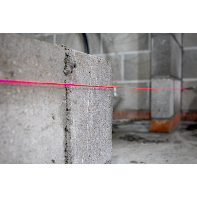 Sealey Braided Nylon Brick Line 76m - High Visibility Pink