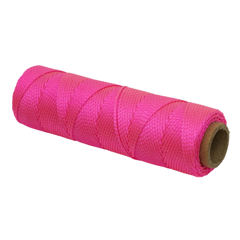 Sealey Braided Nylon Brick Line 76m - High Visibility Pink