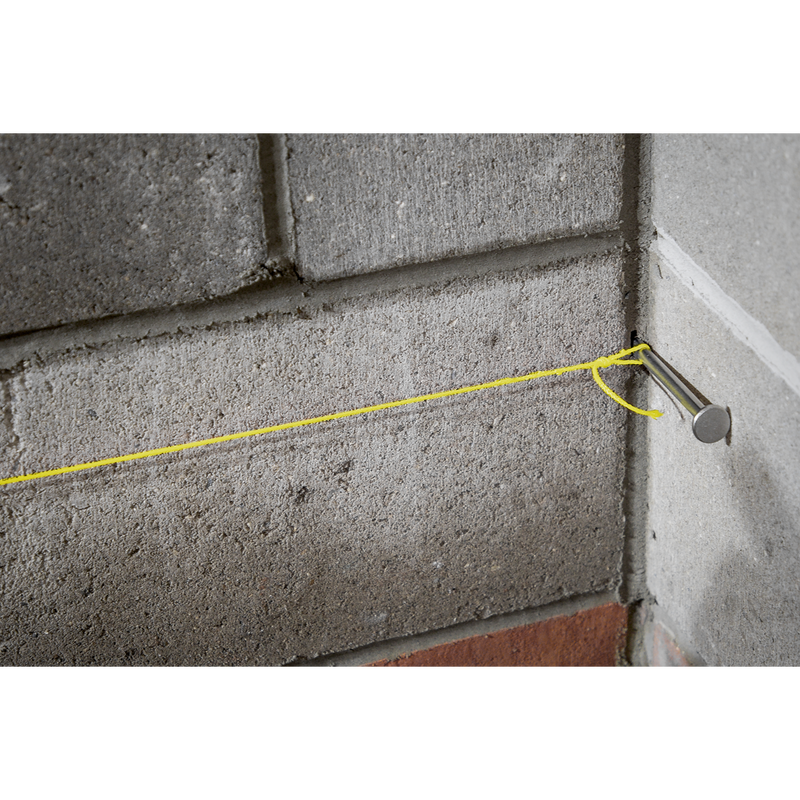 Sealey Braided Nylon Brick Line 76m - Yellow