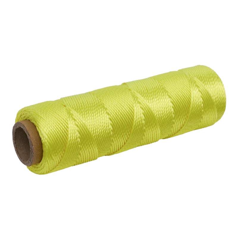 Sealey Braided Nylon Brick Line 76m - Yellow