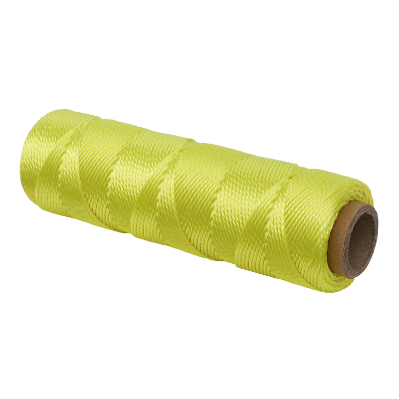 Sealey Braided Nylon Brick Line 76m - Yellow
