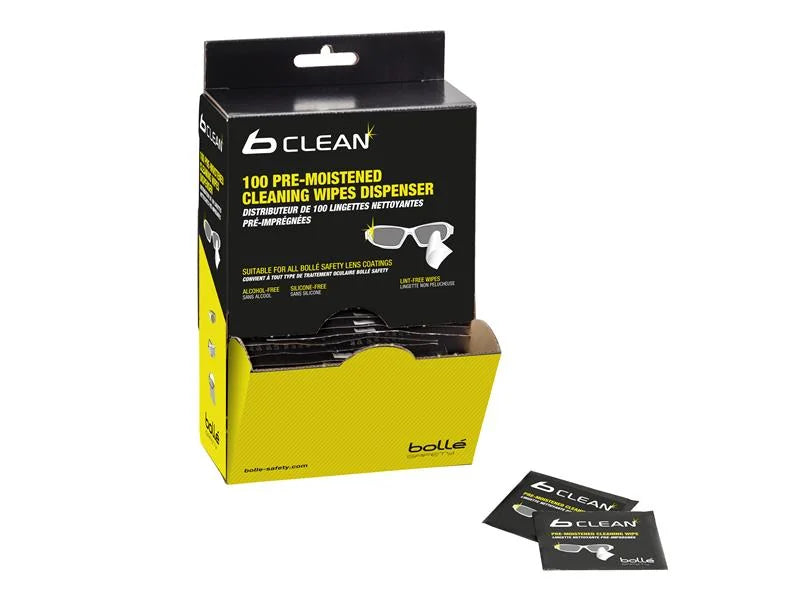 Bolle Safety B100 b Clean Cleaning Tissues Dispenser (Pack 100) - PACW100