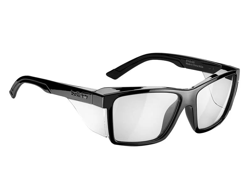 Bolle Safety STKS 420 Black Gloss Frame Safety Glasses - Clear - STK42N10E
