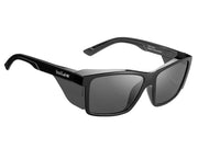 Bolle Safety STKS 420 Black Gloss Frame Safety Glasses - Smoke - STK42N20E