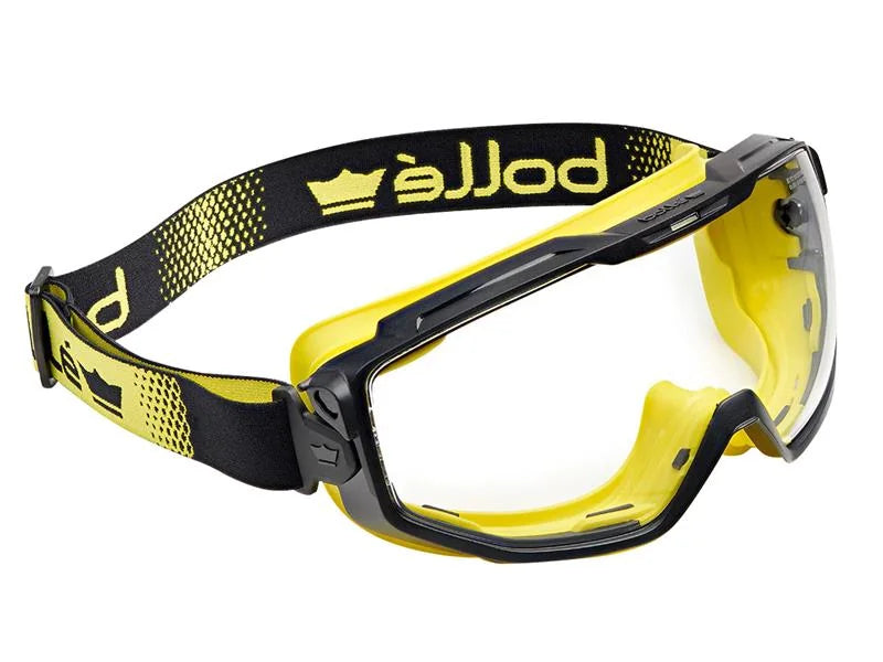 Bolle Safety Yellow Vented Universal Goggles - PLATINUM® Clear - UNIVGN10W