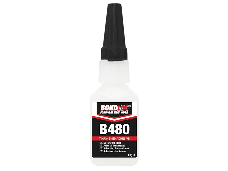 Bondloc B480 Black Rubber Toughened Cyanoacrylate 20g - B480-20