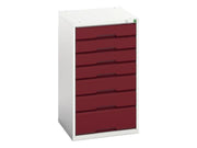 Bott Verso 7 Drawer Cabinet 525 x 900mm Crimson Red - 16925029.24