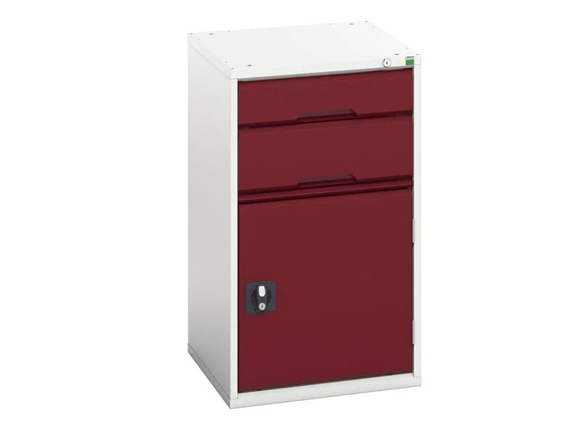 Bott Verso 2 Drawer + Cupboard 900 x Crimson Red 525-1050mm