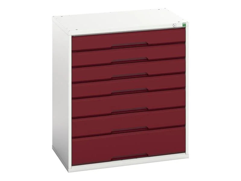 Bott Verso 7 Drawer Cabinet 800 x 900mm Crimson Red - 16925129.24