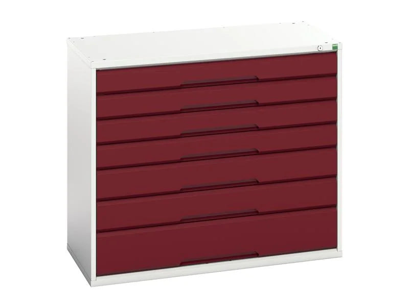 Bott Verso 7 Drawer Cabinet 1050 x 900mm Crimson Red - 16925229.24