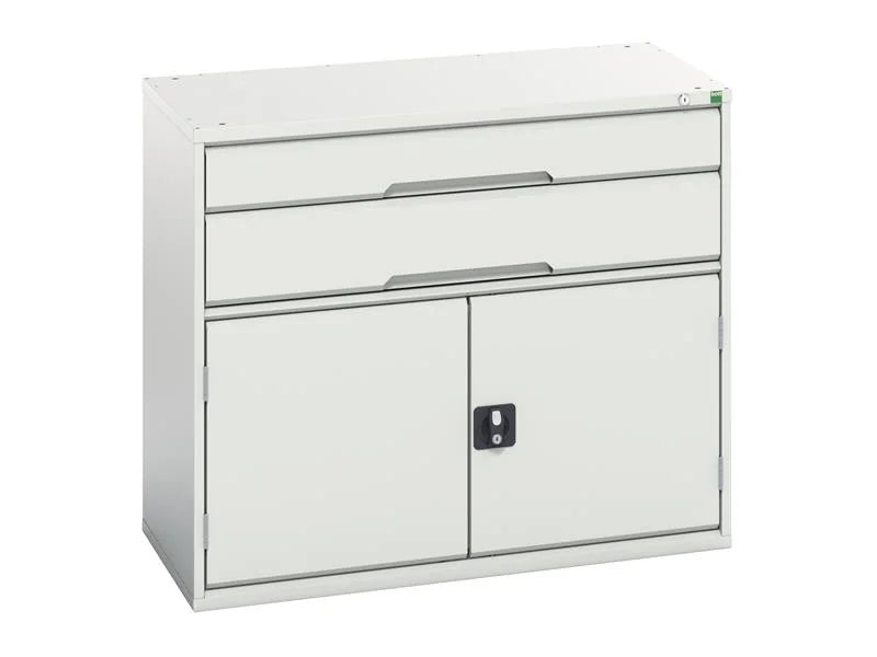 Bott Verso 2 Drawer + Cupboard 900 x Light Grey 525-1050mm