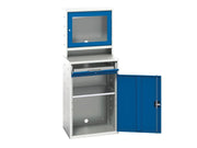 Bott Verso Computer Cupboard 650 x 550 x 1650mm Gentian Blue - 16928001.11