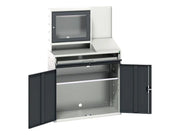 Bott Verso Computer Cupboard 1050 x 550 x 1650mm Anthracite Grey - 16928022.19