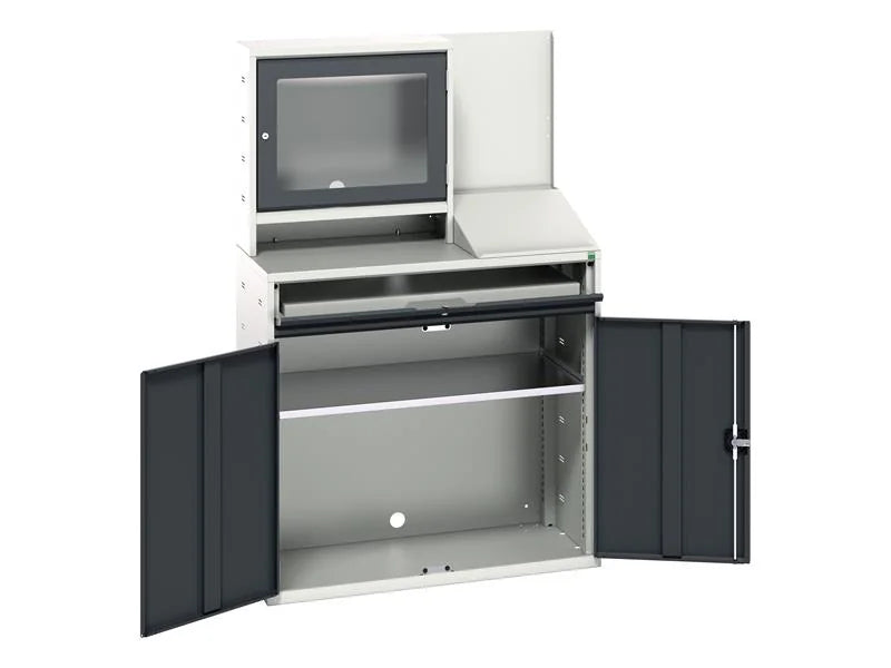 Bott Verso Computer Cupboard 1050 x 550 x 1650mm Anthracite Grey - 16928022.19