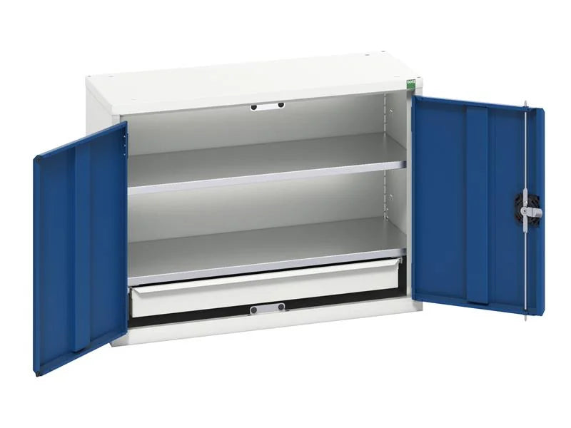 Bott Verso Economy Wall Cupboard 2 Shelf Gentian Blue 525-800mm