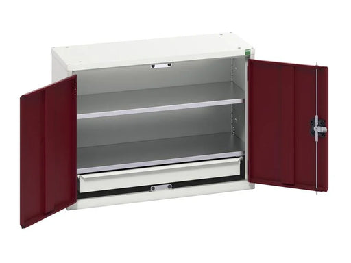 Bott Verso Economy Wall Cupboard 2 Shelf + 1 Drawer 800mm Crimson Red
