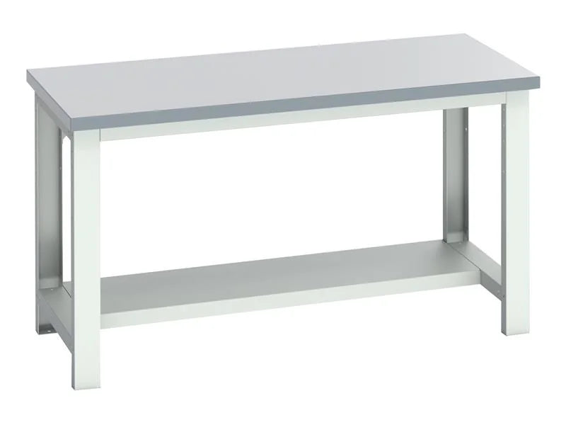 Bott Cubio Bench with Half Shelf, Laminate Top 1500 750-900mm