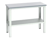 Bott Cubio Adjustable Bench with Shelf, Laminate Top 1500 x 750mm - 41003677.16V