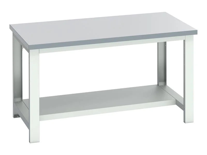 Bott Cubio Bench with Half Shelf, Laminate Top 1500 750-900mm