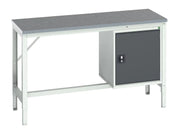 Bott Verso Bench with Cupboard, Lino Top 1500 x 600mm - Q16921665.19
