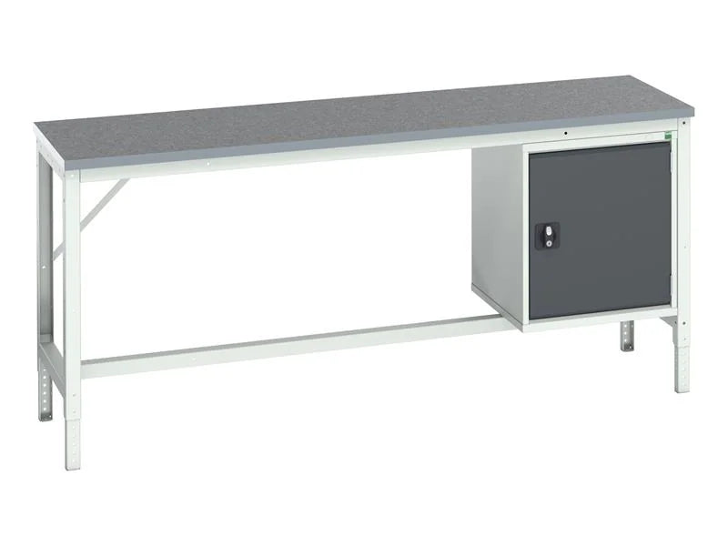 Bott Verso Bench with Cupboard, Lino Top 2000 x 600mm - Q16921715.19