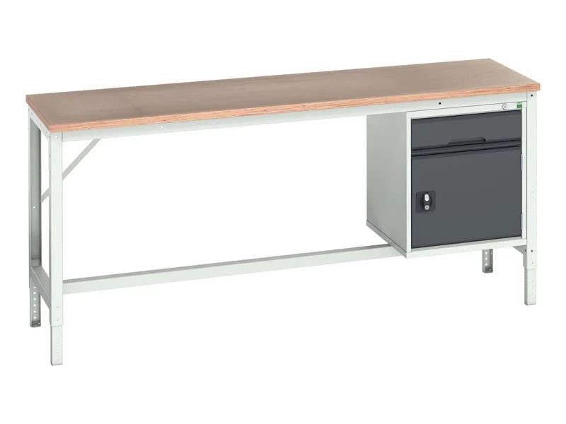Bott Verso Bench with Cupboard + Drawer, mpx Top 2000 x 600mm - Q16921716.19